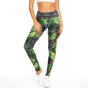 Gold sheep workout leggings Small